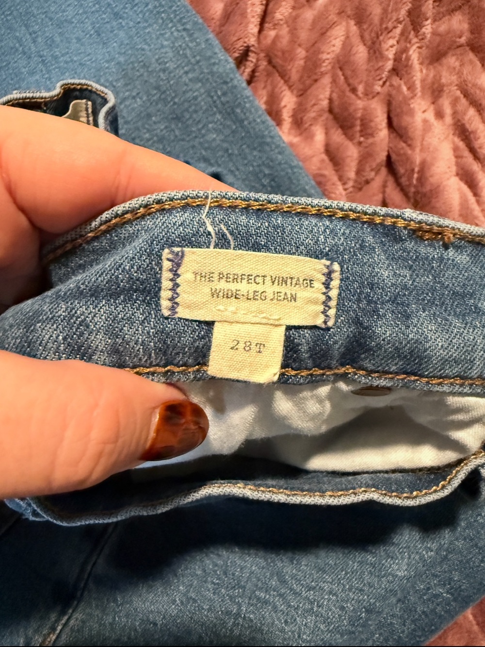 Vintage-Inspired Light Blue Wide-Leg Jeans - 28 Tall
